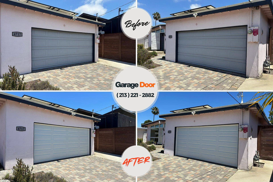 Before and after: garage door repair Cook County